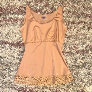 Spanx tan lace camisole tank top L
